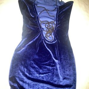 Royal blue dress xs open back